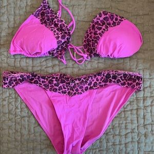 Purple string bikini